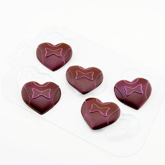Женское сердце пластиковая форма для шоколада и мыла