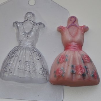 Платье пластиковая форма для мыла