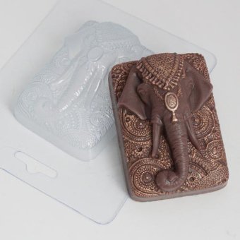 Слон индийский пластиковая форма для мыла