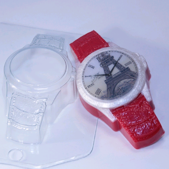 Часы наручные Кожаный браслет пластиковая форма для мыла